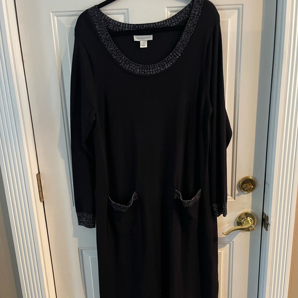 Christopher & Banks Black Knit Dress